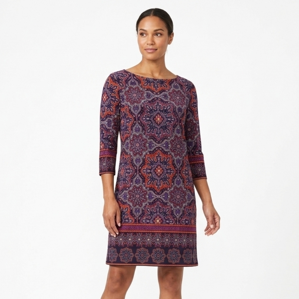 Pretty Mandala Shift Dress EUC ❤️